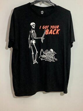 Halloween Black Shirt Short Sleeve Skeleton Scary, Wierd Eye Catching Unisex